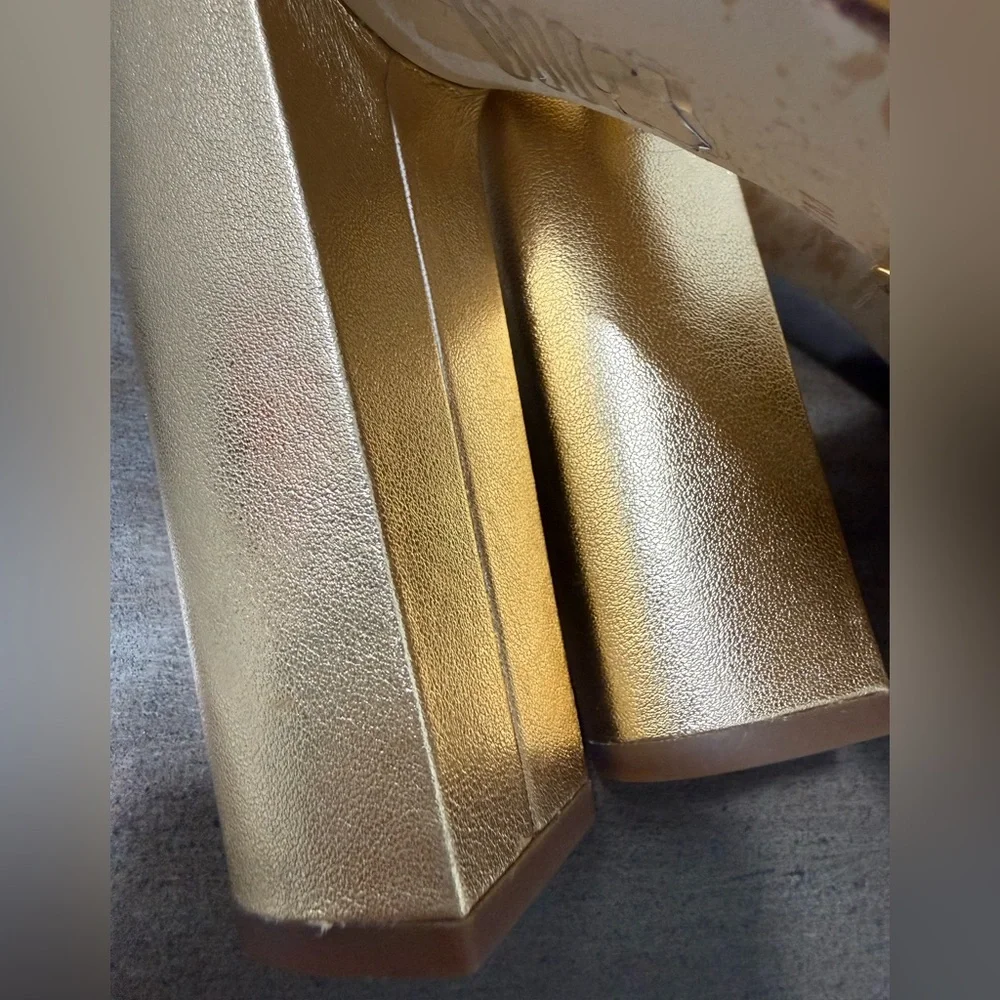 Michael Kors plataform Gold Shoes - Picture 5 of 14